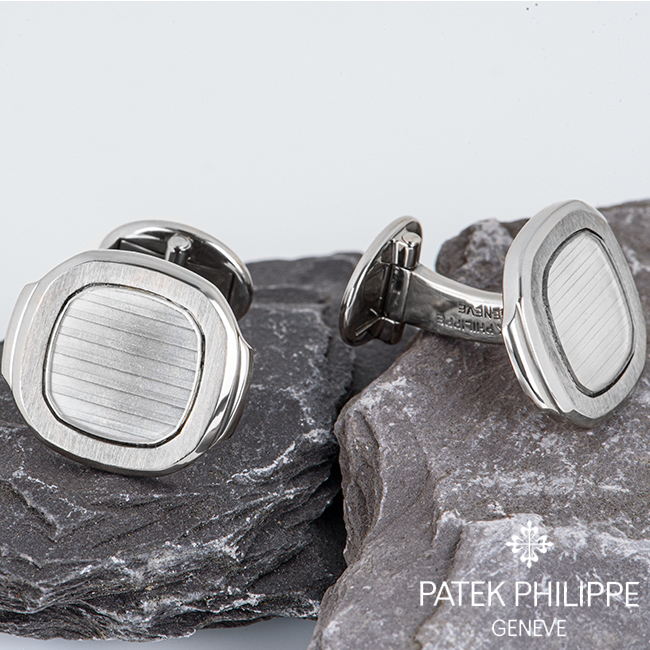 Patek Philippe White Gold Nautilus Cufflinks 205.9057G-012